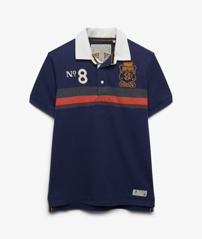 Double Emblem Jersey Rugby Polo