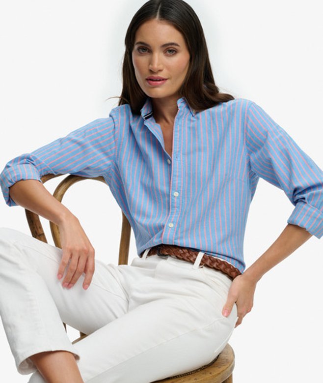 Slim Oxford Overhemd met Lange Mouwen