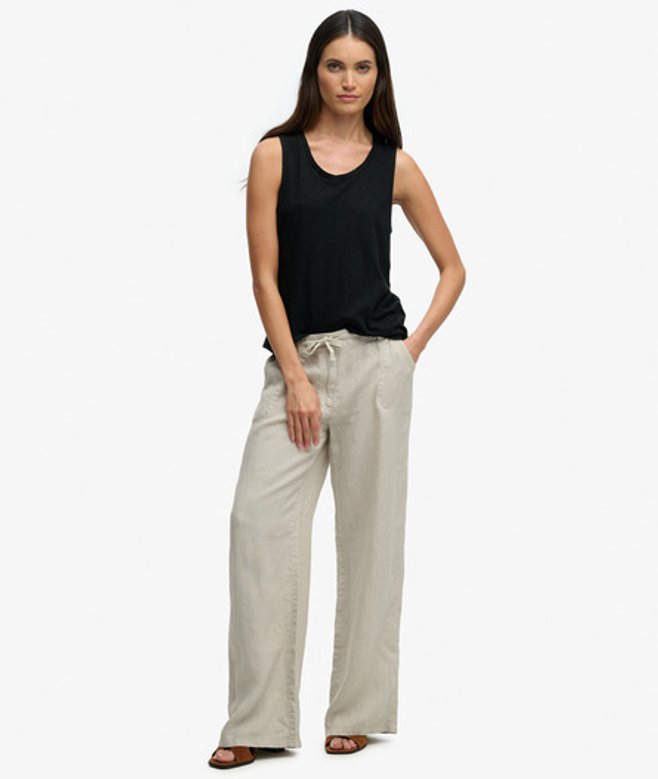 Linnen Lage Taille Broek