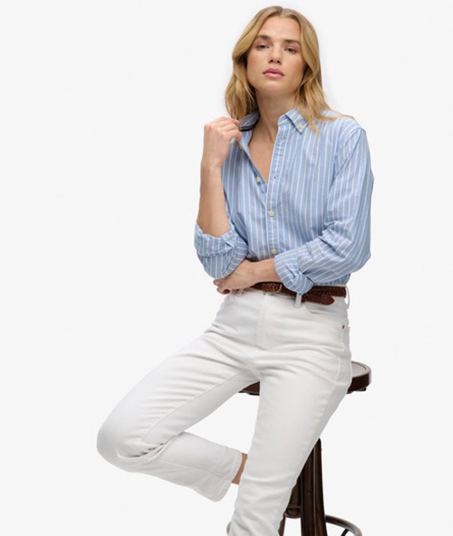 Slim Oxford Overhemd met Lange Mouwen