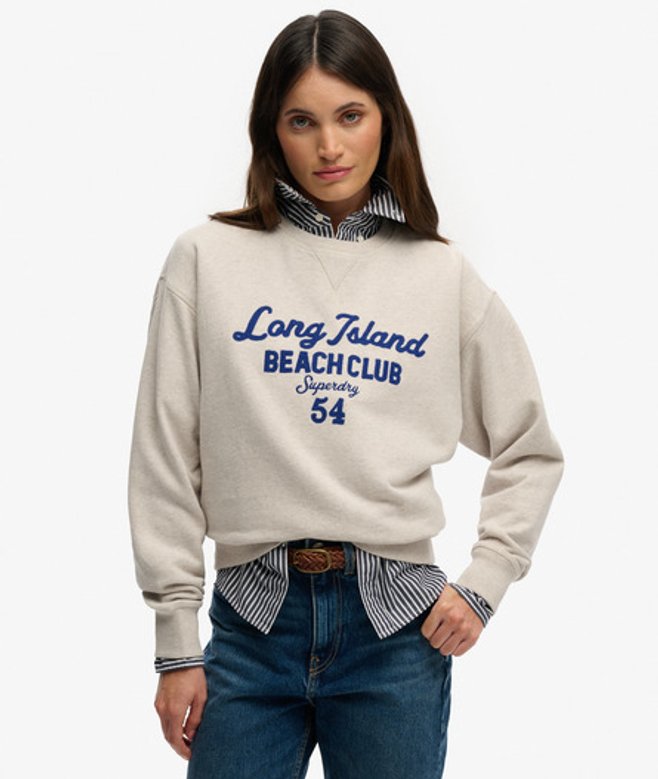 Beach Club Loose Crew Sweatshirt
