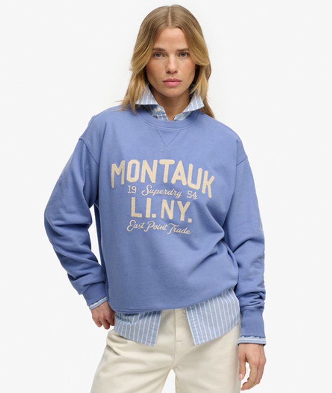 Beach Club Loose Crew Sweatshirt
