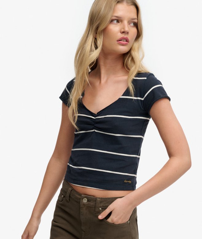 Athletic Essentials Top met Gerimpeld Patroon