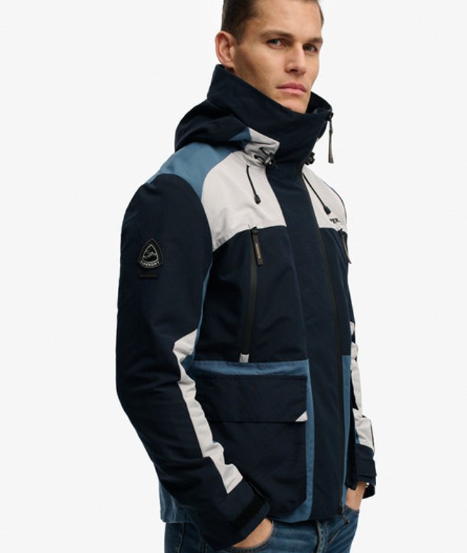 Colour Block Windbreaker Jas met Capuchon