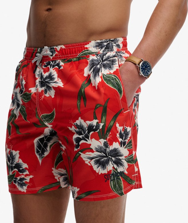 Hawaiian Print 16-inch Zwemshorts