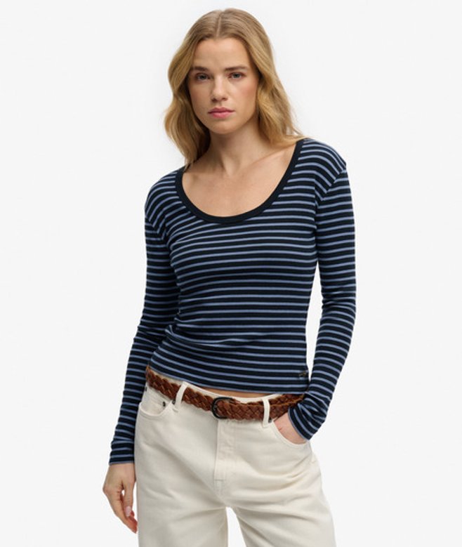 Athletic Essentials Gestreept Shirt met Lange Mouwen