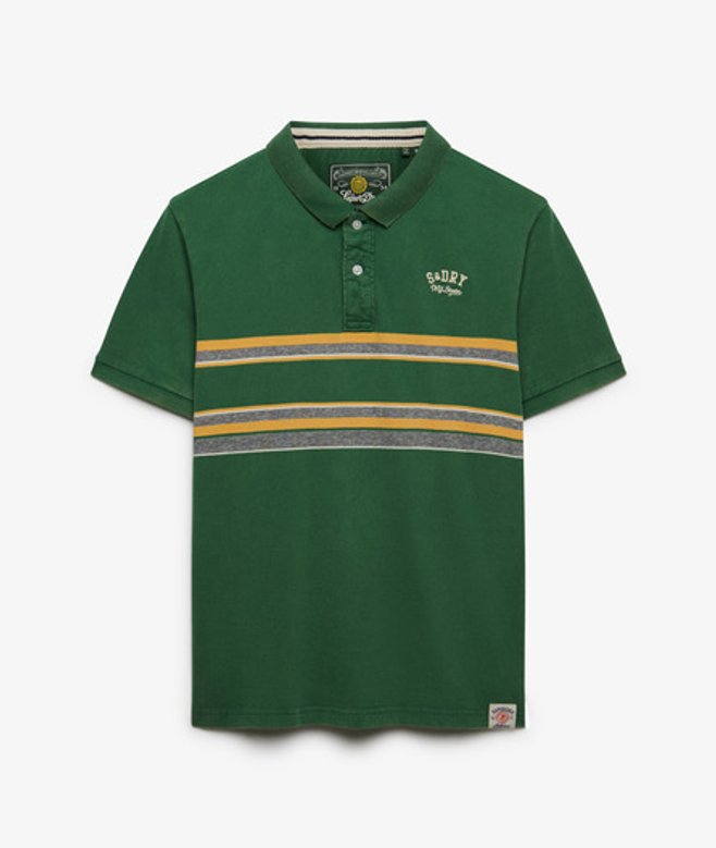 Vintage Stripe Jersey Poloshirt