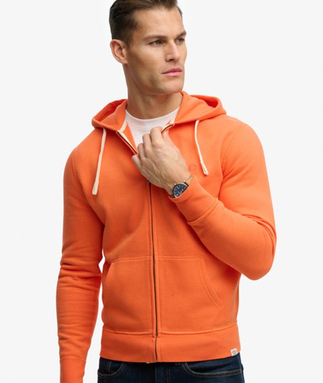 Monogram Geborduurde Zip Hoodie