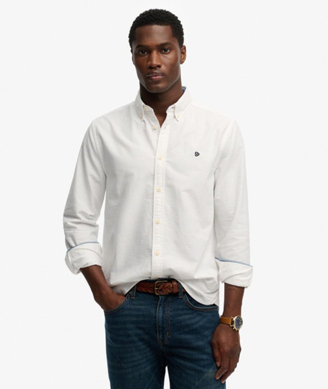 Preppy Oxford Overhemd met Lange Mouwen