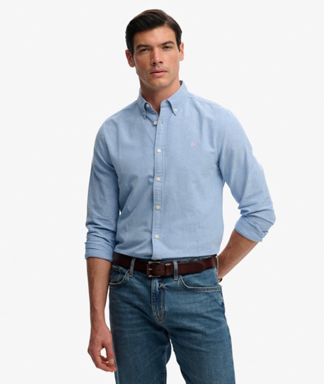 Preppy Oxford Overhemd met Lange Mouwen