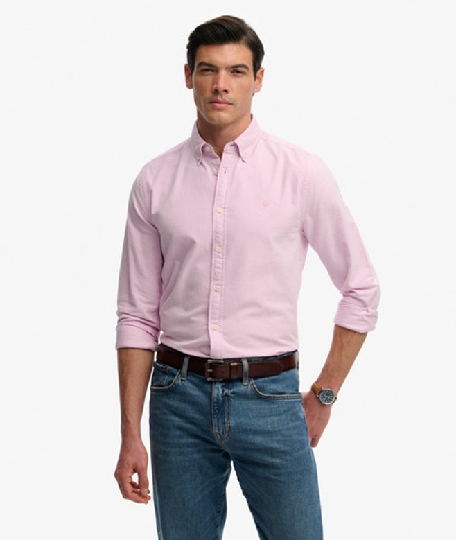 Preppy Oxford Overhemd met Lange Mouwen