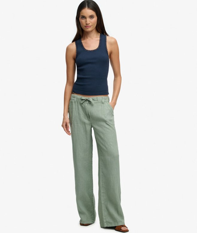 Linnen Lage Taille Broek