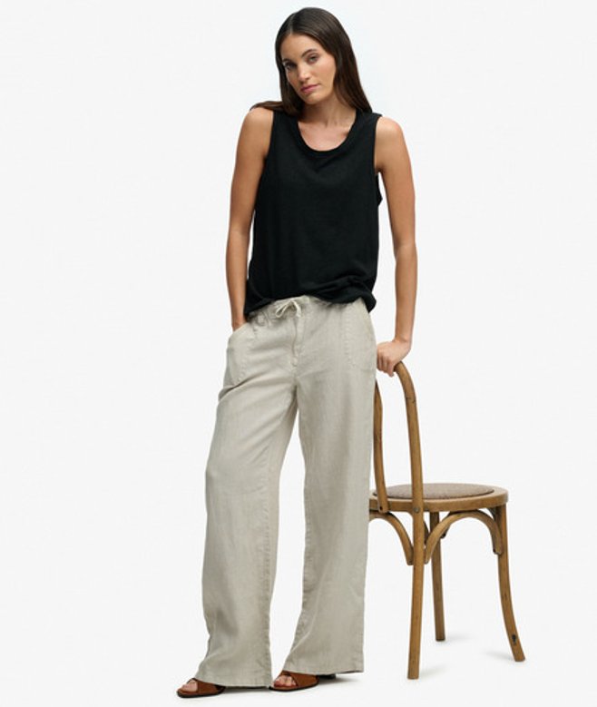 Linnen Lage Taille Broek