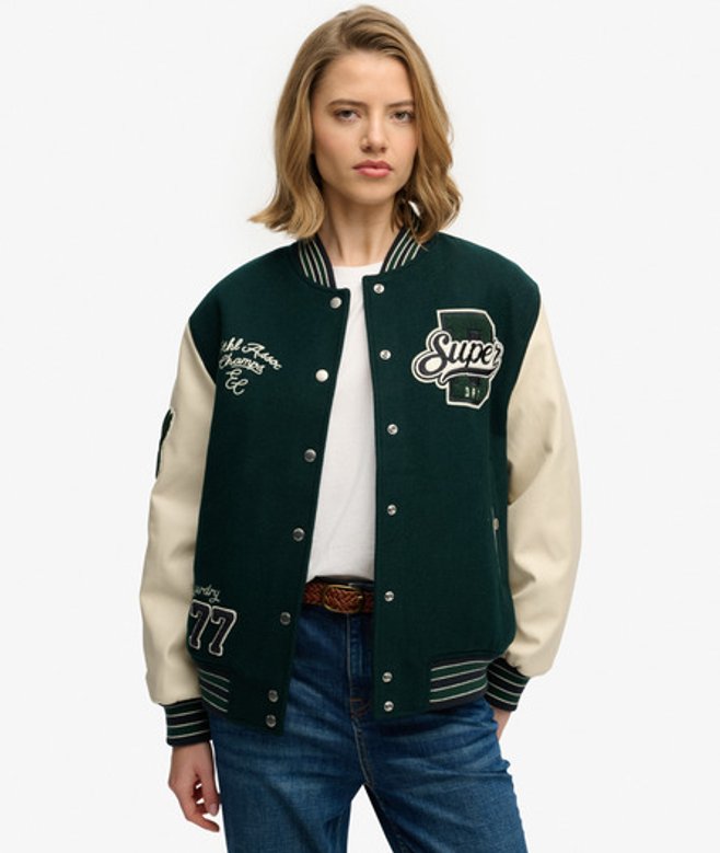 Varsity Bomberjack met Patches