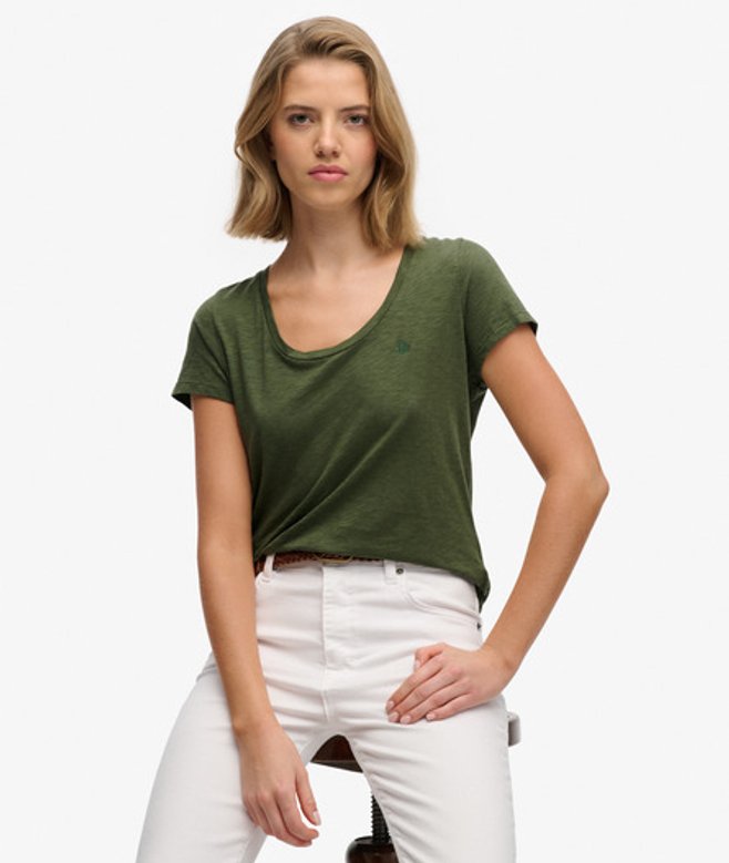 Studios T-shirt met Slanke Pasvorm