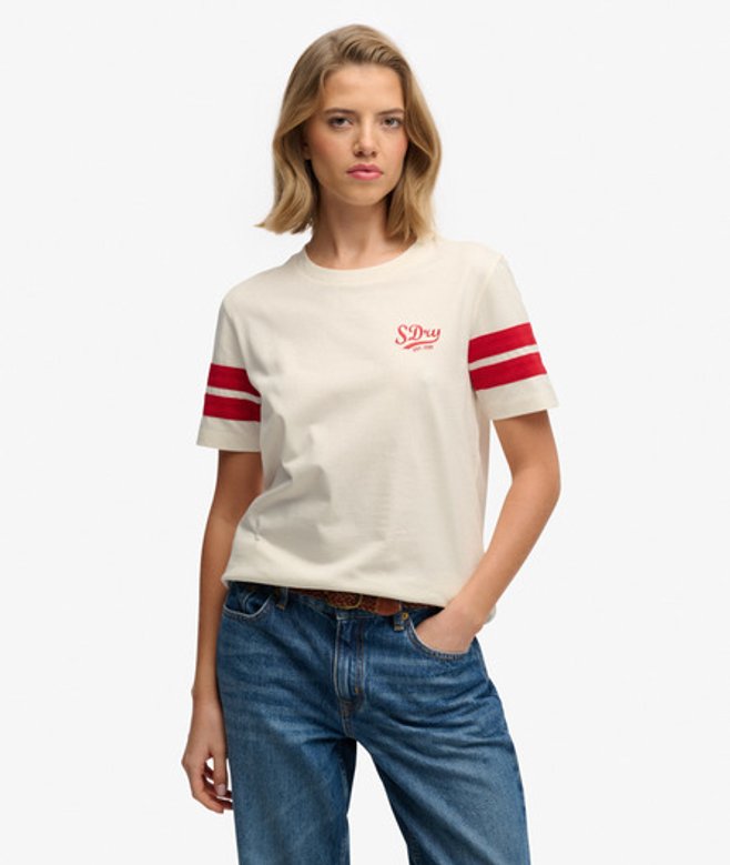Varsity Stripe Script T-shirt