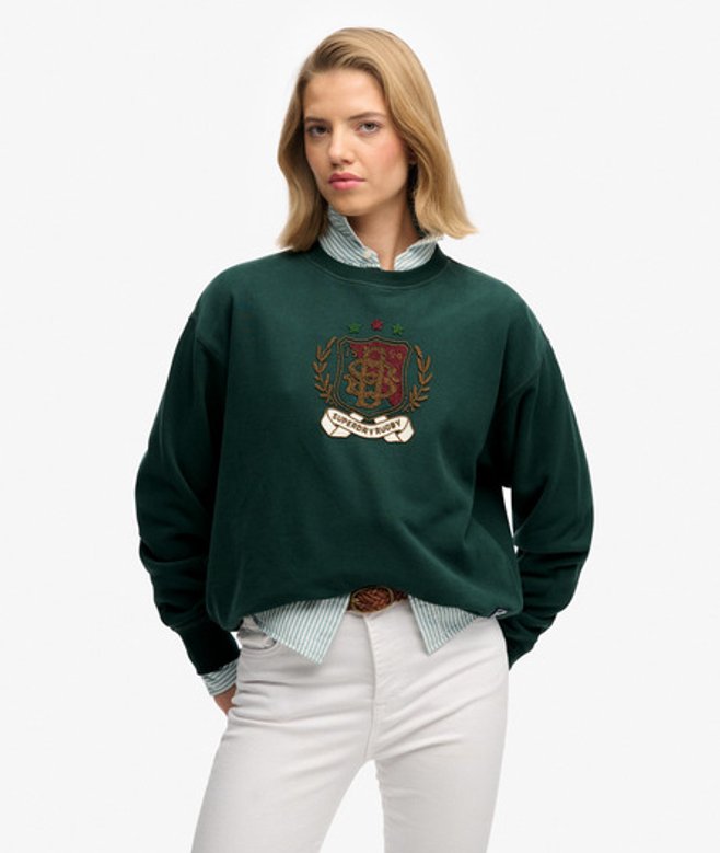 Crest Loose Crew Sweatshirt