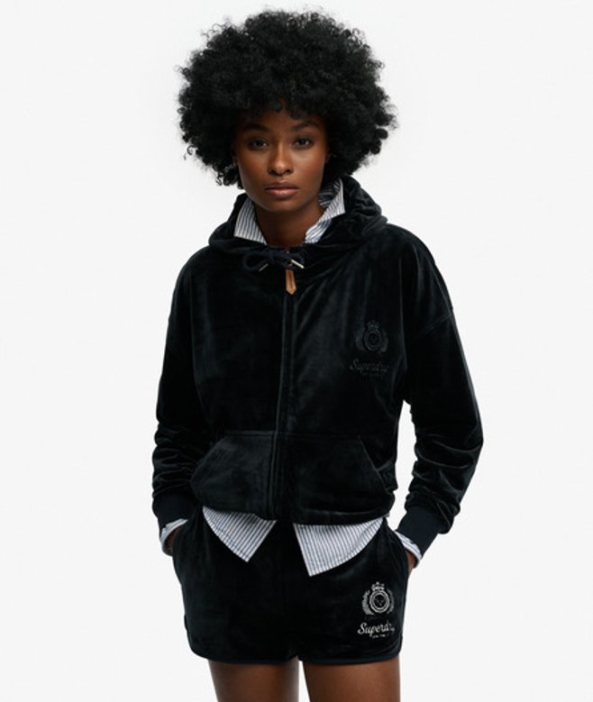 Country Club Velour Zip Hoodie