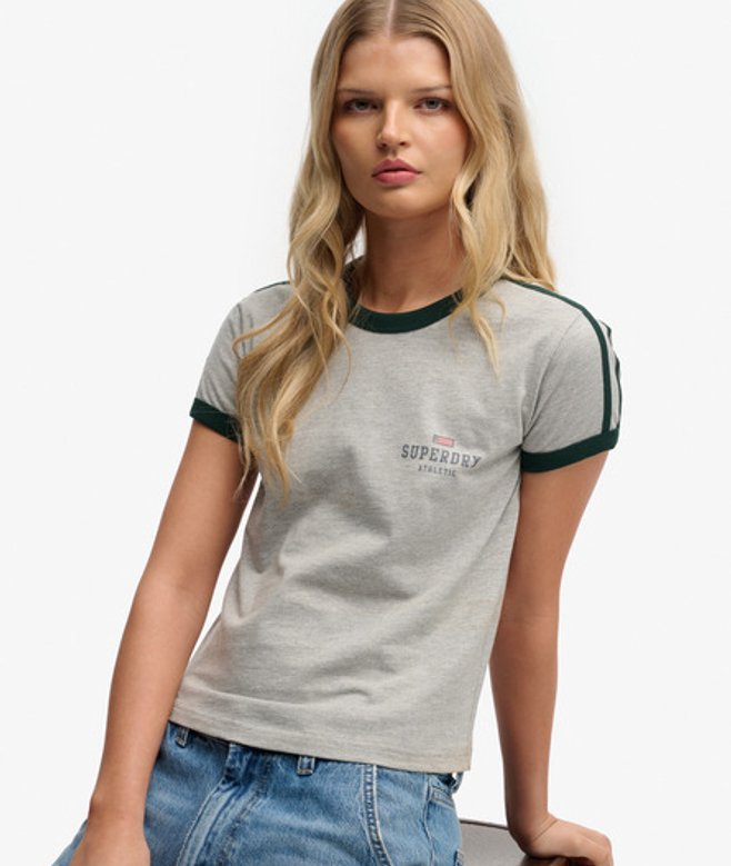 Athletic Essentials Ringer T-shirt met Grafische Print
