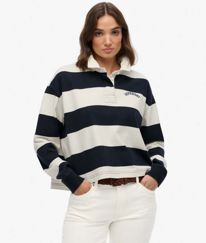 Athletic Essentials Rugbyshirt met Strepen