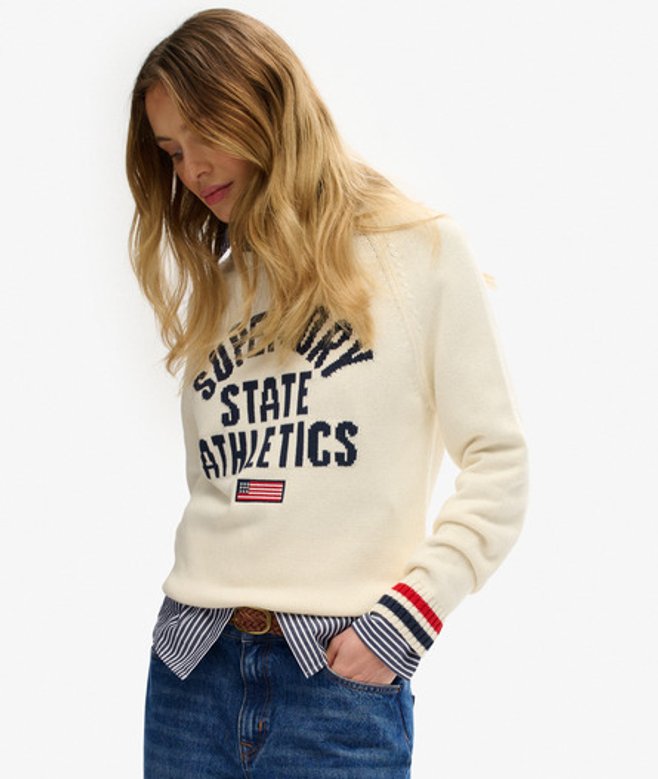 Pull femme Superdry Slouchy Intarsia - vue 7