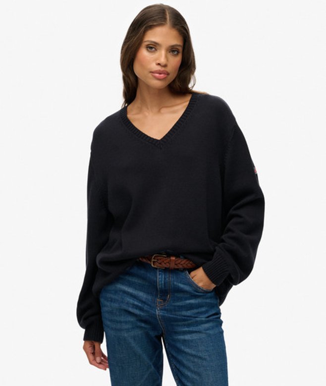 Oversized V-hals Trui