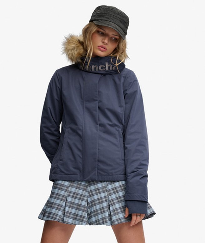 Bench Windcheater Jas Met Capuchon En Imitatiebont
