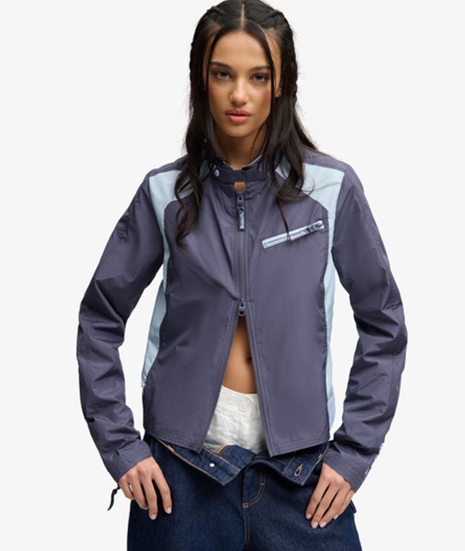 Bench Racer Shell Jas Met Dubbele Rits