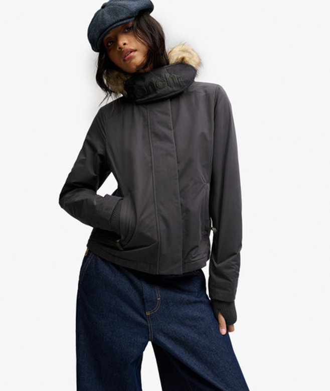 Bench Windcheater Jas Met Capuchon En Imitatiebont