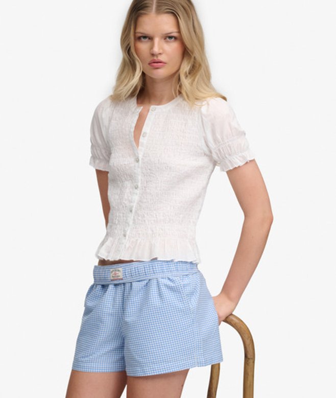 Korte Mouw Smock Top