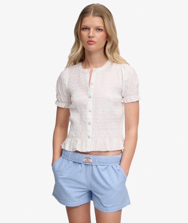Korte Mouw Smock Top