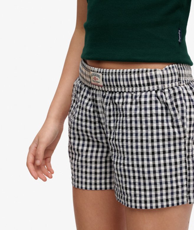 Gestreepte Shorts met Elastische Taille Normale Pasvorm