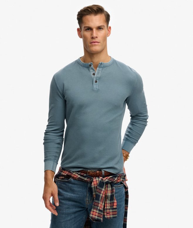 Lichtgewicht Gestructureerd Grandad Shirt