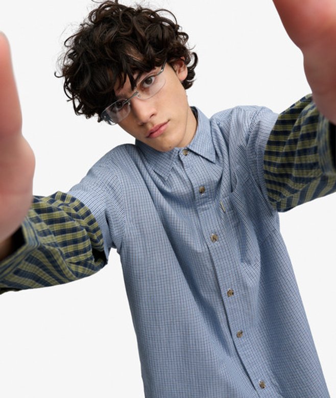 Bench Skater Check Overhemd met Korte Mouwen