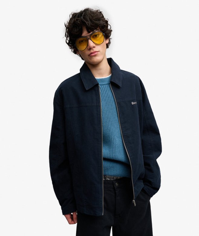 Superdry Herren Bench Moleskin Ranch Jacke Navy - Größe: L