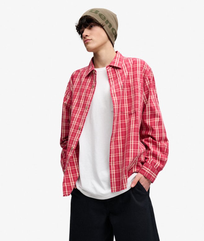 Bench Skater Check Overhemd met Lange Mouwen