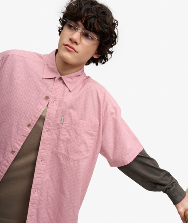 Bench Skater Check Overhemd met Korte Mouwen