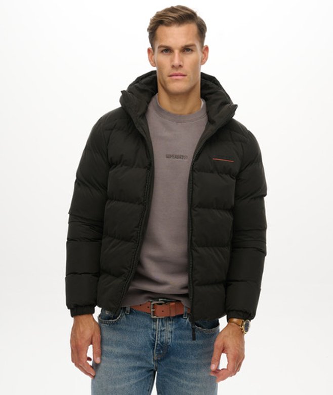 Microvezel Sport Puffer Jas Met Capuchon