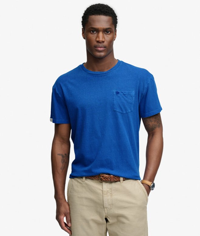 Klassiek Katoenen Linnen T-shirt met Zak