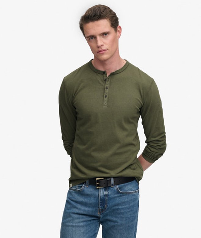 Jersey Grandad top van Slubgaren met Lange Mouwen