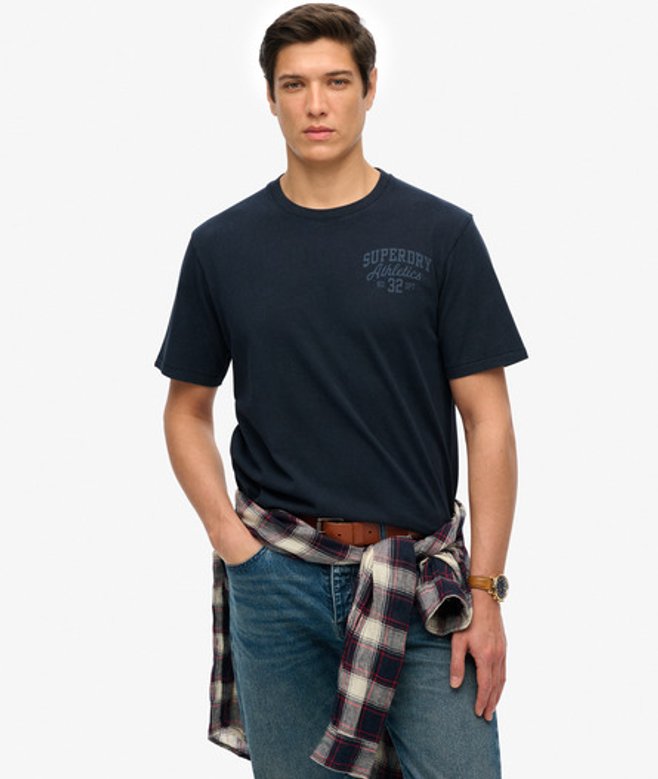 Vintage Athletic Essential Grafisch T-shirt