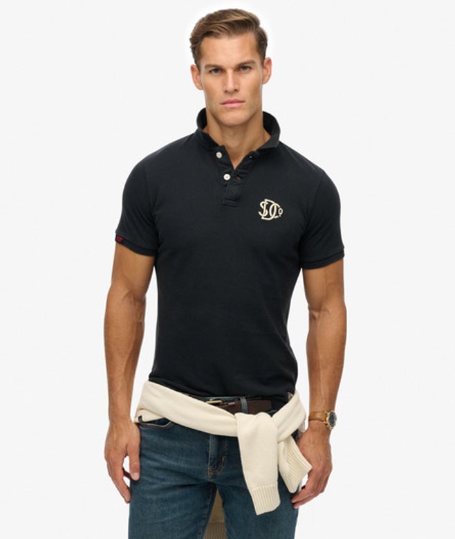 Vintage Athletic Geborduurde Poloshirt