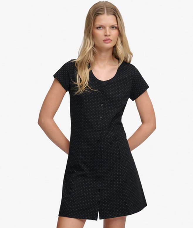 Korte Mini-jurk met Knopen