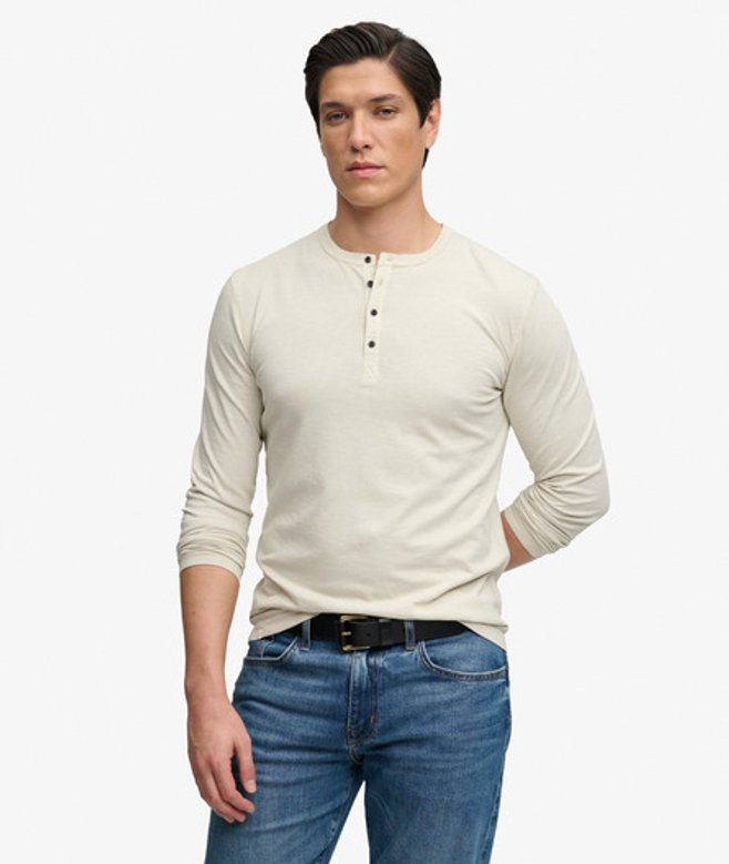 Jersey Grandad top van Slubgaren met Lange Mouwen