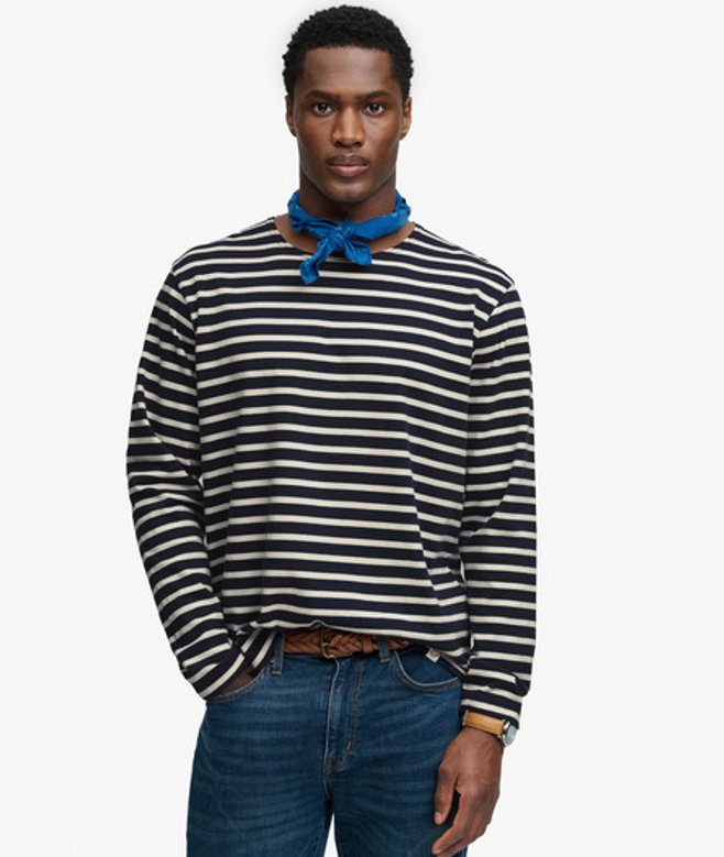 The Merchant Store Gestreept Shirt met Lange Mouwen