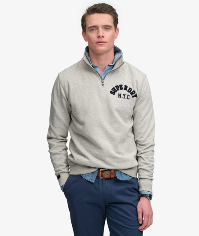 Sweatshirt à col rond zippé Superdry Vintage Athletic - vue 9