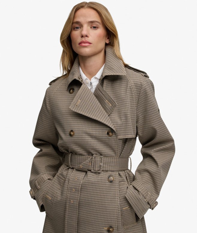 Micro Check Trenchcoat
