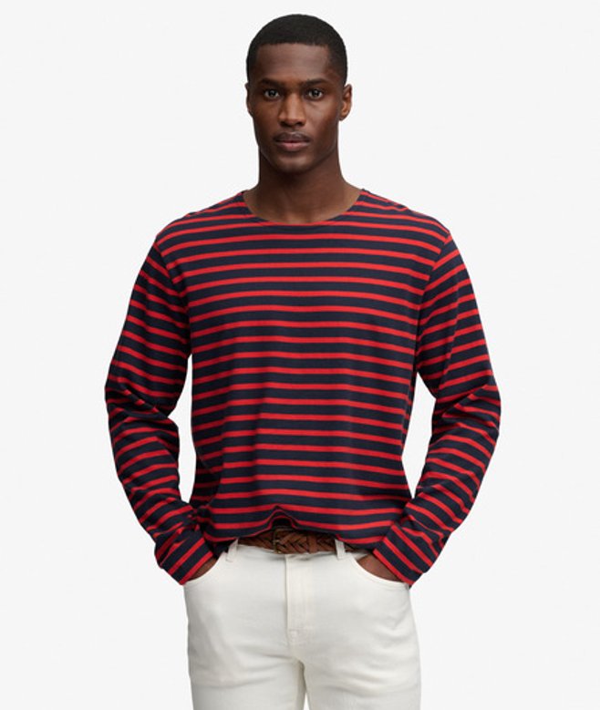 The Merchant Store Gestreept Shirt met Lange Mouwen