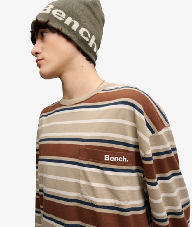 Bench Oversized Gestreept Shirt met Lange Mouwen