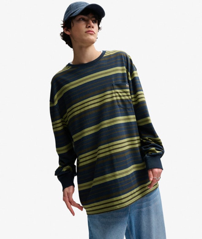 Bench Oversized Gestreept Shirt met Lange Mouwen